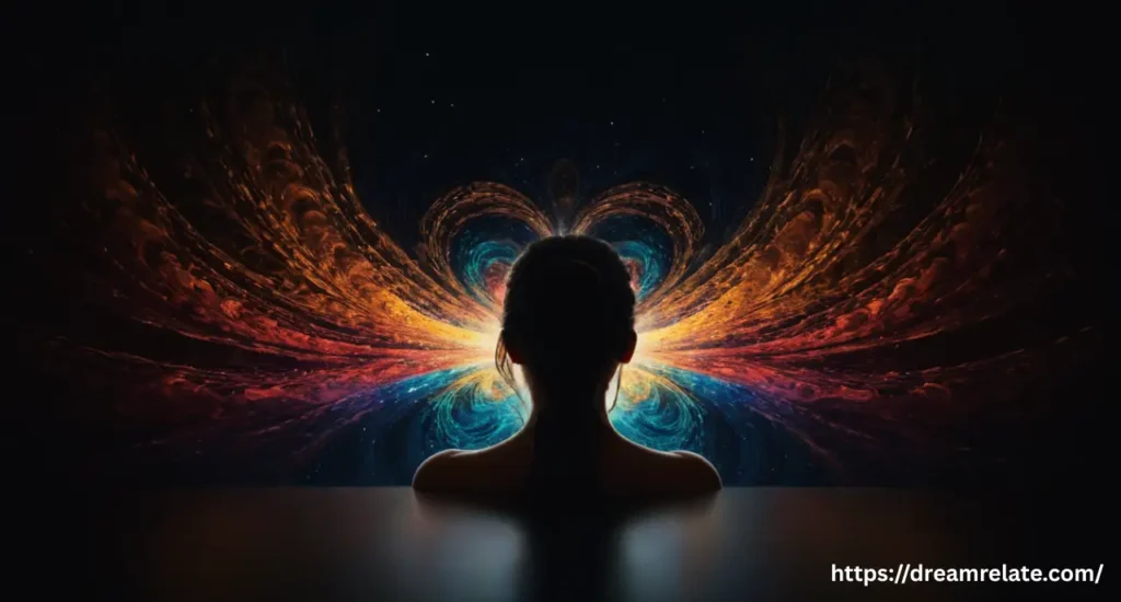 Spiritual interpretation of a dream about shooting someone, showing a figure confronting their shadow.