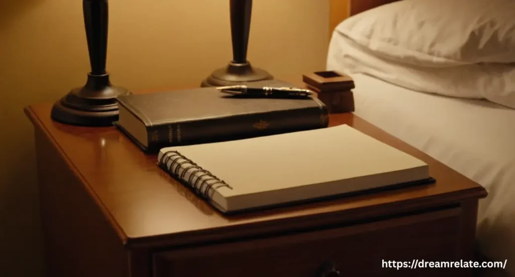 A dream journal and pen used to analyze the meaning of a dream about shooting someone.