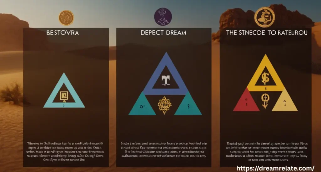 Infographic showing the three steps to decode a dream symbol: record feelings, note context, and connect to waking life.