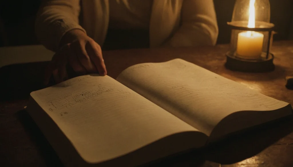 A person journaling to interpret a dream of dirty water, connecting it to their waking life and emotional well-being.